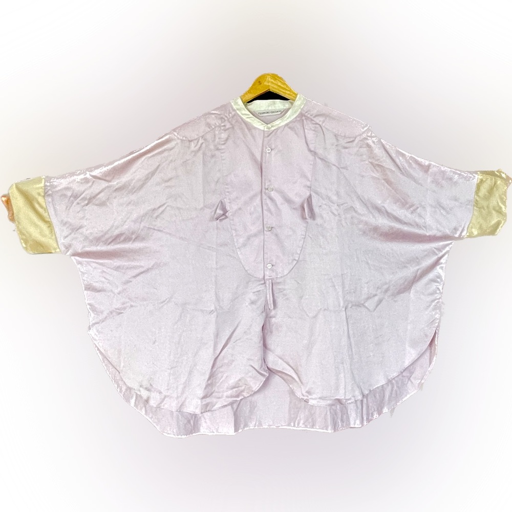 Tsumori Chisato  poncho cropped silk & cotton top O/S- 2011-2012